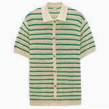 Camisa de botões de malha