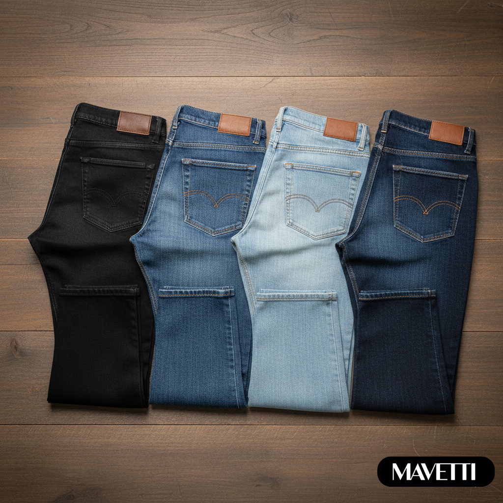 Calça Jeans Masculina com Elastano - Kit 4 Unidades