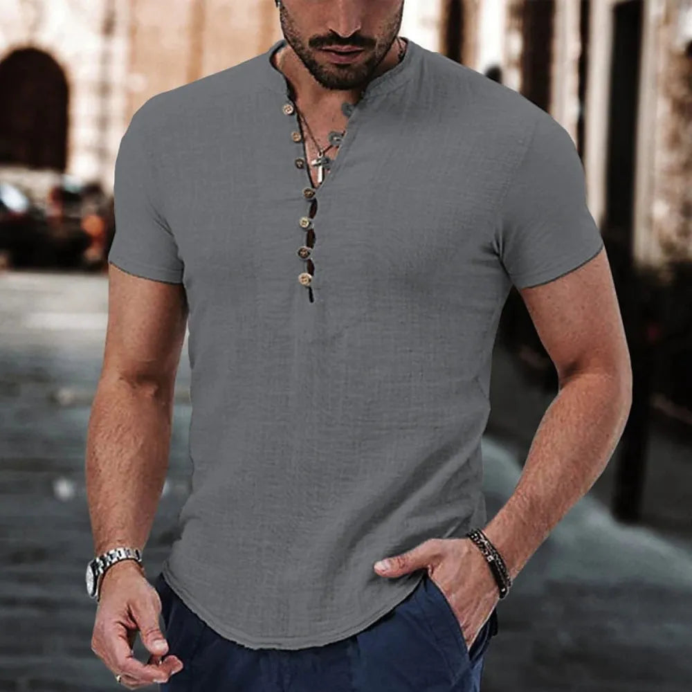Camisa masculina de Botão